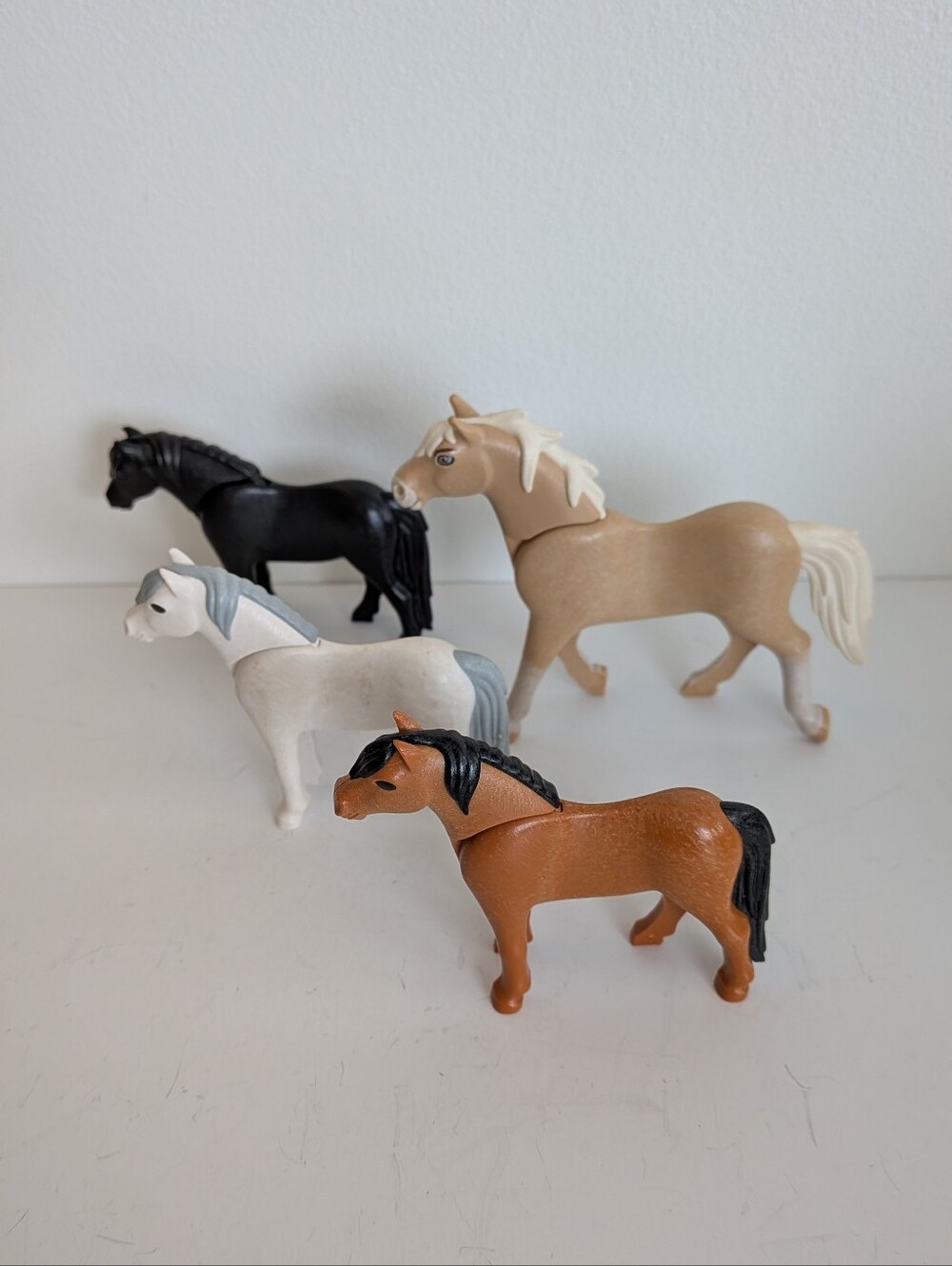 Playmobil Lot Of 4 Toy Horse Figures, Horse Lover Gift
